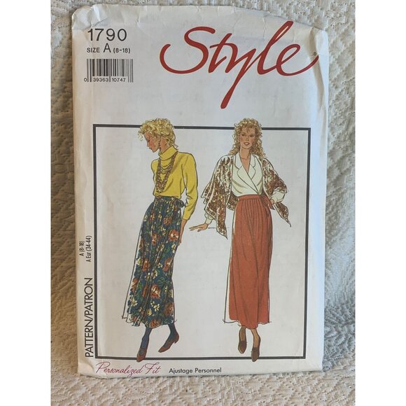 Style Misses Wrap Skirt Sewing Pattern sz 8-18 1790 - uncut - Picture 1 of 10